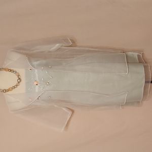 ‼️3 for $40‼️  Habits Mint Green Embroidered Sheer lined Dress with Jacket